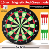 JOYCY 15-Inch Magnetic Dartboard Set with 6 Safe Darts Wall-Mount Dart Game- 36.5cm Party & Fun Board Game