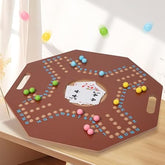 JOYCY Wooden Card Peg Board – Strategy & Movement Game for Groups | Smooth Finish | Classic Numbered Race Style