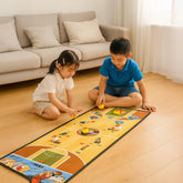 JOYCY Mini Tabletop Game for Kids & Adults – Balls & Course Mat – Fun Family Board Game (29x100cm) (Basketball)