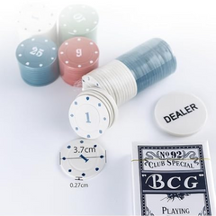 JOYCY Texas Hold’em Poker Set – 200-Piece Professional-Style Chip Kit with Cards, Dealer Buttons, and Table Mat | Complete Set for Game Nights & Casino-Style Play