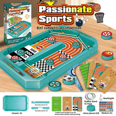 JOYCY 6-in-1 Passionate Sports Competitive Board Game for Kids | Indoor Multiplayer Action Game with Bowling, Basketball & More | Fun Skill Game
