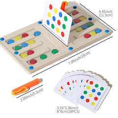 JOYCY Magnetic Logic Game – Color Matching Strategy Board for Kids & Adults | Brain-Boosting with Challenge Cards & Magnetic Pens