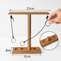 JOYCY Wooden Hook and Ring Toss Game | Fun 2-Player Ring Hook Battle Game for Adults & Kids | Indoor Bar Game for Home, Party, Family & Office (265g)