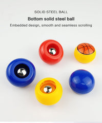 JOYCY Mini Tabletop Game for Kids & Adults – Balls & Course Mat – Fun Family Board Game (29x100cm) (Curling)