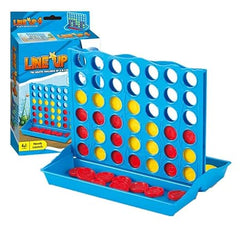 JOYCY Line-Up 4 Game | Classic 2-Player Strategy with Yellow and Red Discs | Vertical Connect Game for Kids and Families |