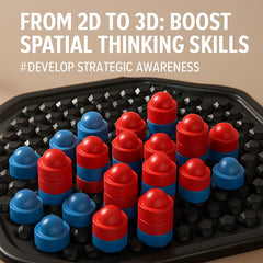 JOYCY 3D Connect Four Logic Game – Battle Strategy Toy for Kids & Adults – Stacking Game for 2 Players