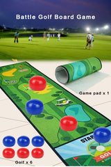 JOYCY Mini Tabletop Game for Kids & Adults – Balls & Course Mat – Fun Family Board Game (29x100cm) (Golf)