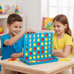 JOYCY Line-Up 4 Game | Classic 2-Player Strategy with Yellow and Red Discs | Vertical Connect Game for Kids and Families |