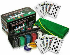 JOYCY Texas Hold’em Poker Set – 200-Piece Professional-Style Chip Kit with Cards, Dealer Buttons, and Table Mat | Complete Set for Game Nights & Casino-Style Play