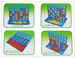 JOYCY Line-Up 4 Game | Classic 2-Player Strategy with Yellow and Red Discs | Vertical Connect Game for Kids and Families |