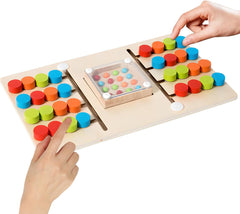 JOYCY Four Color Battle Game – Montessori-Inspired Wooden Logic Puzzle Educational Board Games