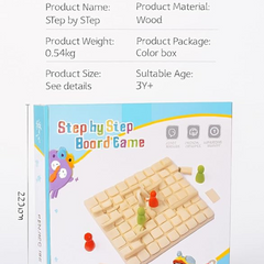 JOYCY Wooden Board Strategy Game | Brain Teaser Board Game for Kids & Adults | Classic 3D Logical Thinking Toy with Pegs & Sliding Walls | Montessori Learning Game