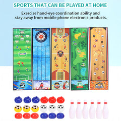 JOYCY Mini Tabletop Game for Kids & Adults – Balls & Course Mat – Fun Family Board Game (29x100cm) (Basketball)