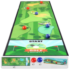 JOYCY Mini Tabletop Game for Kids & Adults – Balls & Course Mat – Fun Family Board Game (29x100cm) (Golf)