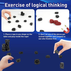 JOYCY Magnetic Attraction Board Game for Kids - Strategy Magnet Games (Magnet Game with Rope)