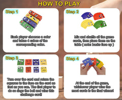 JOYCY EmojiFace Battle Cube Game – Fast-Paced Face Matching Card Game with 64 Emoji Cards, 16 Blocks, and Bell for Kids Ages 3+, Reflex and Emotion Recognition Game