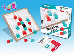 JOYCY Wobbling Chess – Strategy Board Game with Dice & Gravity-Based Moves | Interactive 2-Player Logic Board Game for Kids & Adults (24.7 x 24.8 cm)