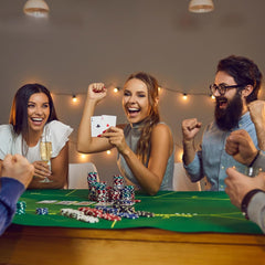 JOYCY Texas Hold’em Poker Set – 200-Piece Professional-Style Chip Kit with Cards, Dealer Buttons, and Table Mat | Complete Set for Game Nights & Casino-Style Play