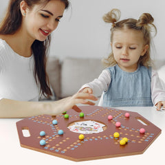 JOYCY Wooden Card Peg Board – Strategy & Movement Game for Groups | Smooth Finish | Classic Numbered Race Style