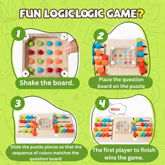 JOYCY Four Color Battle Game – Montessori-Inspired Wooden Logic Puzzle Educational Board Games