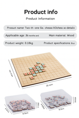 JOYCY Wooden Sequence XO Strategy Game Classic Logic Game for Kids & Adults Strategy & War Board Game