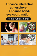 JOYCY 15-Inch Magnetic Dartboard Set with 6 Safe Darts Wall-Mount Dart Game- 36.5cm Party & Fun Board Game