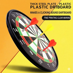 JOYCY 15-Inch Magnetic Dartboard Set with 6 Safe Darts Wall-Mount Dart Game- 36.5cm Party & Fun Board Game