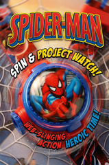 Joycy - Marvel Spider-Man Kids Digital Spinner & Projection Watch | Red & Blue Superhero Toy Watch with Rotating Bezel & Flip-Up Projector | Fun Action Images | Best Gift for Boys Ages 3+