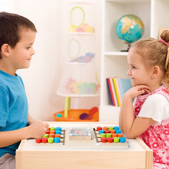 JOYCY Four Color Battle Game – Montessori-Inspired Wooden Logic Puzzle Educational Board Games