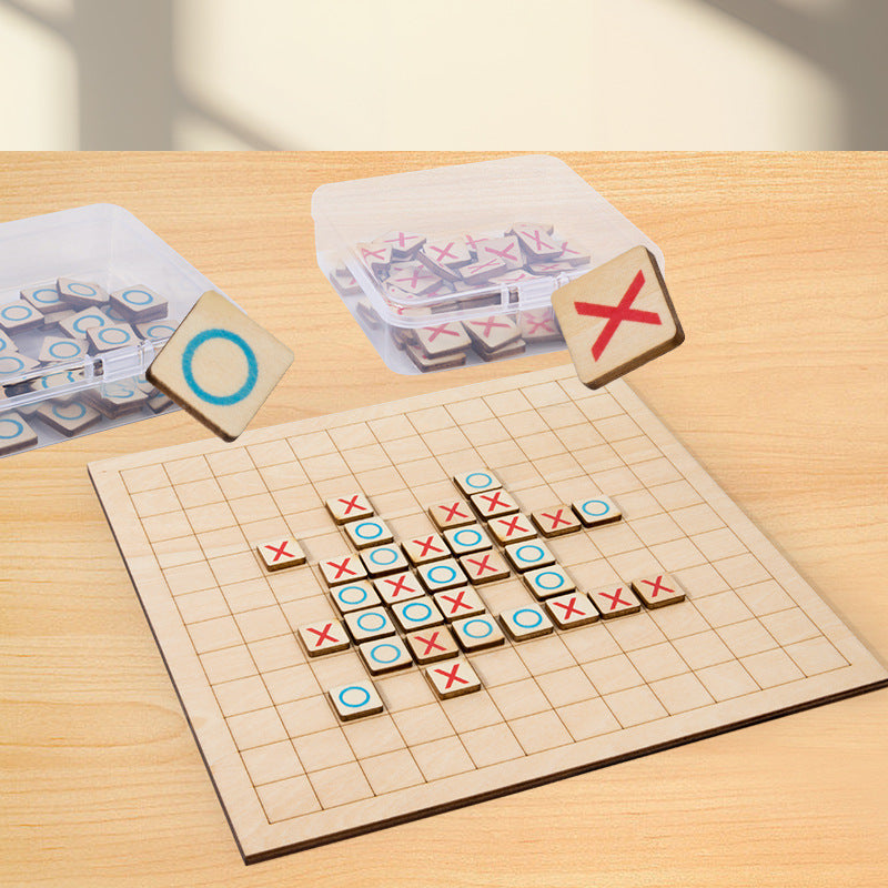 JOYCY Wooden Sequence XO Strategy Game Classic Logic Game for Kids & Adults Strategy & War Board Game