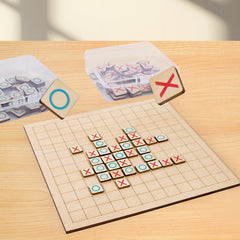 JOYCY Wooden Sequence XO Strategy Game Classic Logic Game for Kids & Adults Strategy & War Board Game