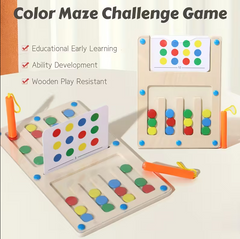 JOYCY Magnetic Logic Game – Color Matching Strategy Board for Kids & Adults | Brain-Boosting with Challenge Cards & Magnetic Pens