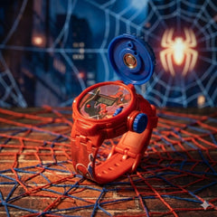 Joycy - Marvel Spider-Man Kids Digital Spinner & Projection Watch | Red & Blue Superhero Toy Watch with Rotating Bezel & Flip-Up Projector | Fun Action Images | Best Gift for Boys Ages 3+